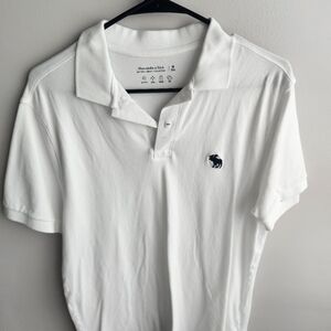 White Polo Shirt with Embroidered Logo